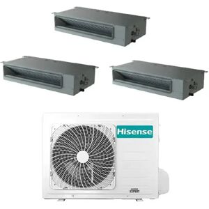 Hisense Climatizzatore Canalizzato Con Inverter Trial Split 9000+9000+12000 Btu A++ 3amw62u4rjc In R32