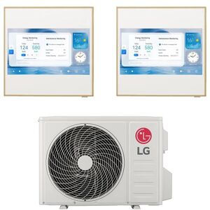 LG Climatizzatore Artcool Gallery Lcd Wifi Dual Split 9000+9000 Btu Inverter R32 Mu2r17 In A+++