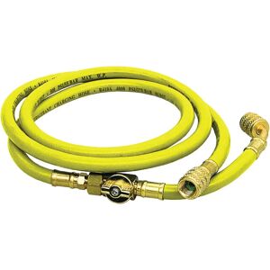 Tecnomat TUBO FLESSIBILE GIALLO LUNGHEZZA 150 cm CON RUBINETTO A SFERA ATTACCHI 5/16'' SAE