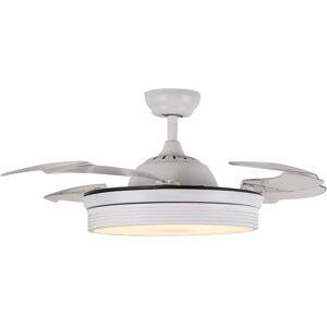 Tecnomat VENTILATORE ZEPHIR DA SOFFITTO 4 PALE A SCOMPARSA Ø 106 cm IN ABS CON LED 36W E TELECOMANDO