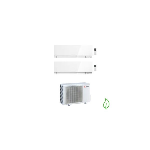 mitsubishi kirigamine zen condizionatore dualsplit 12000 12000 btu bianco wifi codice prod: msz-ef[35][35]vgkw mxz-2f53vf3