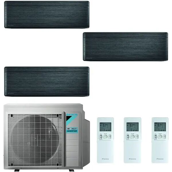 condizionatore daikin stylish new real blackwood trial split 9000+9000+9000 btu inverter r32 3mxm52n a+++ wifi