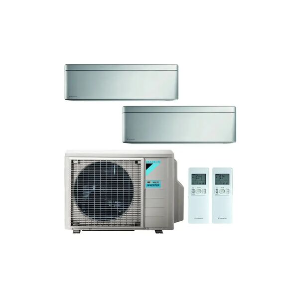 condizionatore daikin stylish new total silver dual split 7000+12000 btu inverter r32 2mxm40m a++/a++ wifi