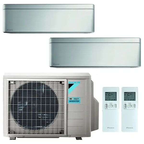 condizionatore daikin stylish new total silver dual split 7000+7000 btu inverter r32 2mxm40m a+++/a++ wifi