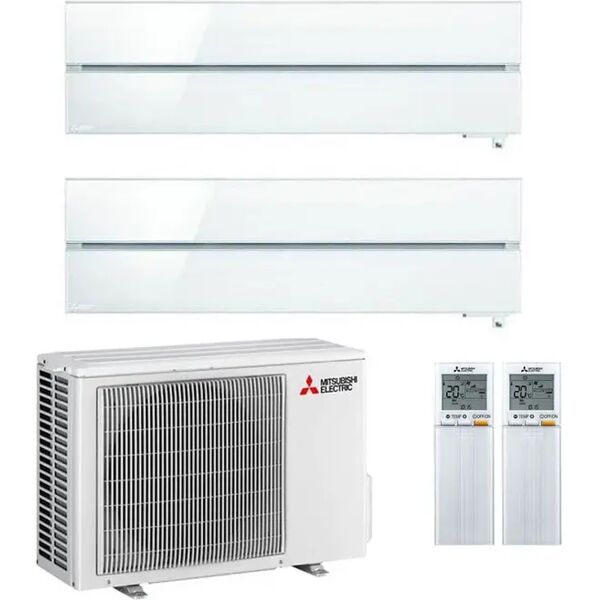 condizionatore mitsubishi kirigamine style bianco perla dual split 12000+12000 btu inverter r32 mxz-2f53vf a+++ wifi