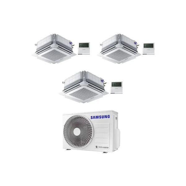 condizionatore samsung cassetta a 4 vie mini windfree 12000+12000+12000 btu inverter aj068txj3kg a++ r32