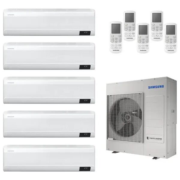 condizionatore samsung windfree avant penta split 7000+12000+12000+12000+12000 btu inverter r32 aj100 a++/a+ wifi