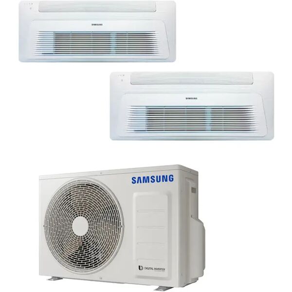 condizionatore samsung windfree cassetta 1 via dual split 9000+9000 btu inverter aj040 a+++ r32