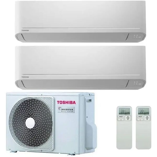 condizionatore toshiba new seiya dual split 10000+10000 btu inverter r32 ras-2m14u2avg a++