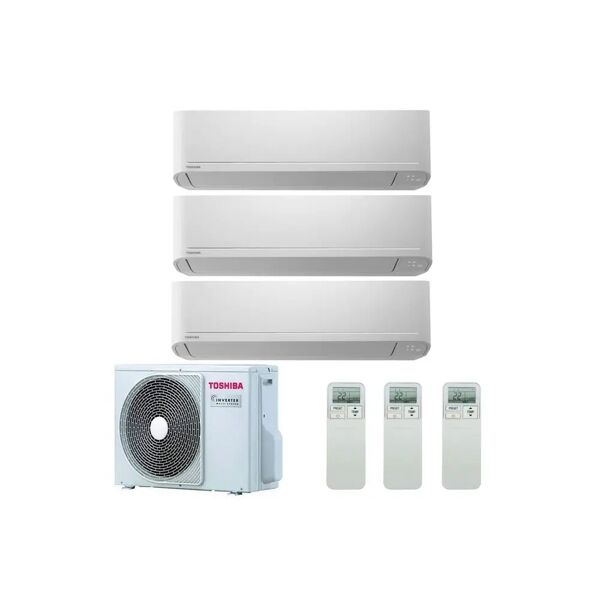 condizionatore toshiba new seiya trial split 7000+13000+13000 btu inverter r32 ras-3m18u2avg a++