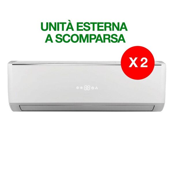 fintek climatizzatore milano con unità esterna a scomparsa dual 9000 btu