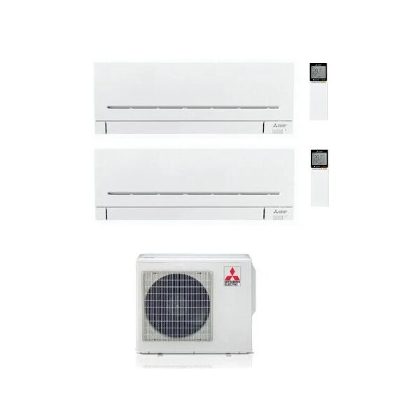 climatizzatore/condizionatore mitsubishi electric dualsplit parete  linea plus12000 btu mxz-2f53vf + msz-ap25vg+msz-ap35vg wifi incluso