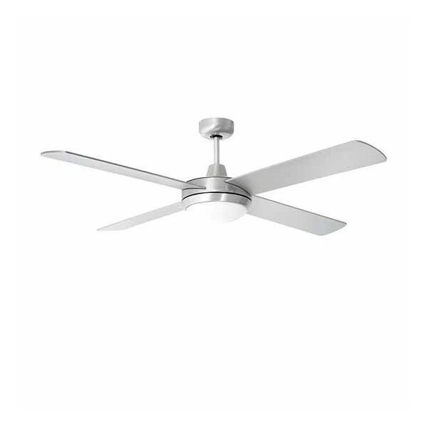 v-tac vt-6054-4 ventilatore da soffitto 4 pale 132cm 60w con 2 portalampada per lampadina led e27 e telecomando - sku 7917