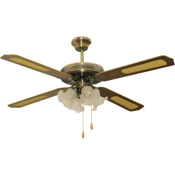 niklas saloon125 ventilatore da soffitto con luce lampadario ventilatore 4 pale in mdf 125 cm - saloon125