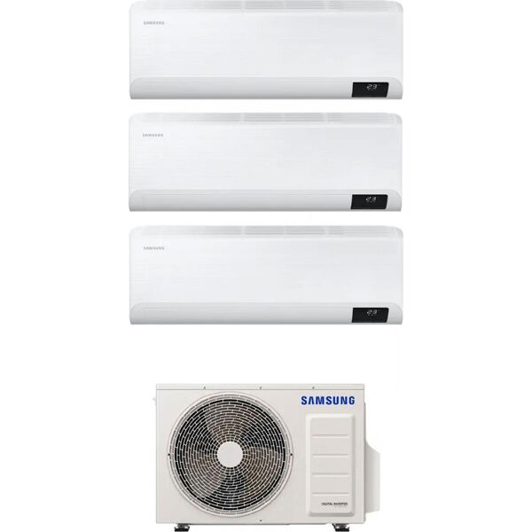 samsung 3 x ar09txfyawk + ar12txfyawk + aj080txj4kg climatizzatore quadri split inverter 9000 + 9000 + 9000 + 12000 btu condizionatore con pompa di calore classe a++/a+ gas r32 (unità interna + unità esterna) - 3 x ar09txfyawk + ar12txfyawk + aj080txj4kg