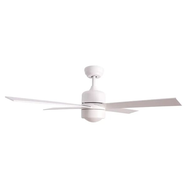 tecnomat ventilatore zephir da soffitto 4 pale in legno bianco Ø 106 cm con luce led e telecomando