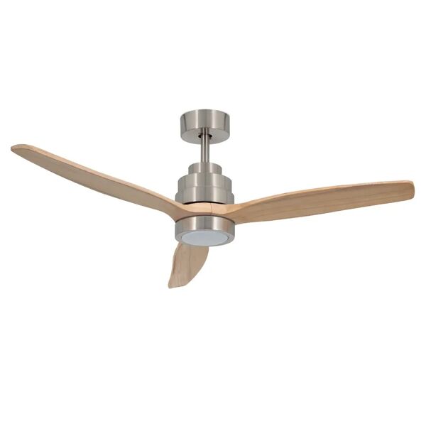 tecnomat ventilatore zephir da soffitto 3 pale in legno Ø 132 cm in abs con led 18w cct e telecomando