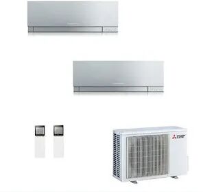 Mitsubishi Condizionatore Dualsplit Serie Kirigamine Zen 9000+9000 Btu Codice Prod: Msz-Ef25(25)Vgks Mxz-2f33vf3