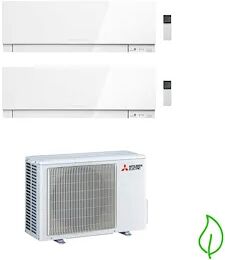 Mitsubishi Kirigamine Zen Condizionatore Dualsplit 12000 12000 Btu Bianco Wifi Codice Prod: Msz-Ef[35][35]Vgkw Mxz-2f53vf3