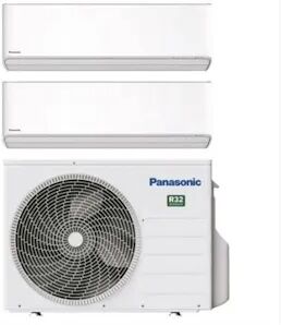 Panasonic Condizionatore Dualsplit Etherea 4,1 Kw  9000 + 9000 Btu Codice Prod: Cs-Z(2)25zkew+cu-2z41tbe