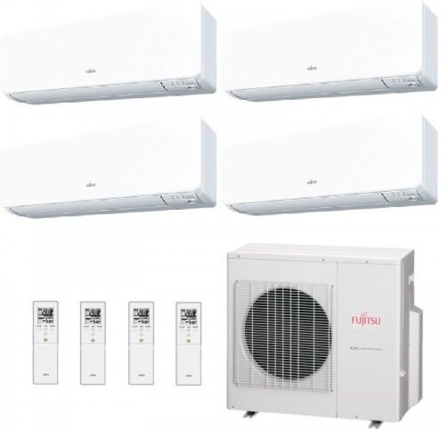 Fujitsu Condizionatore Quadri Split 9+9+9+9 AOYG30KBTA4 ASYG09KGTB ASYG09KGTB ASYG09KGTB ASYG09KGTB R-32 2.5+2.5+2.5+2.5 kW