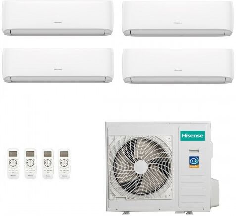 Hisense Quadri Split Hi Comfort 7+9+9+12 4AMW81U4RJC CF20YR04G CF25YR04G CF25YR04G CF35MR04G Climatizzatore R-32 WiFi