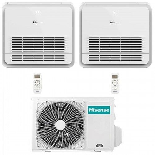 Hisense Climatizzatore Dual Split Pavimento 9000+9000 Btu 2AMW42U4RGC AKT26UR4RK8 AKT26UR4RK8  R-32 WiFi Opz 2.5+2.5 kW