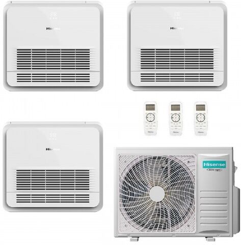 Hisense Climatizzatore Trial Split Pavimento 9+9+18 Btu 4AMW81U4RJC AKT26UR4RK8 AKT26UR4RK8 AKT52UR4RK8 2.5+2.5+5.0 kW