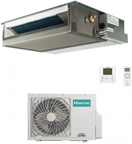 Hisense Mono Split Canalizzato 24000 Btu AUD71UX4RFM8 AUW71U4RK8 Turbo Climatizzatore 220 v Monofase R-32 WiFi Opz