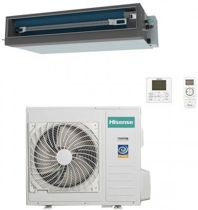 Hisense Mono Split Canalizzato 40800 Btu AUD125UX4REH8 AUW125U6RN8 T Turbo Climatizzatore 380 v Trifase R-32 WiFi Opz