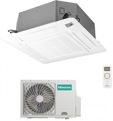 Hisense Mono Split Cassetta 90x90 24000 Btu ACT71UR4RJC8 AUW71U4RK8 Turbo Climatizzatore Monofase 220 v R-32 WiFi Opz