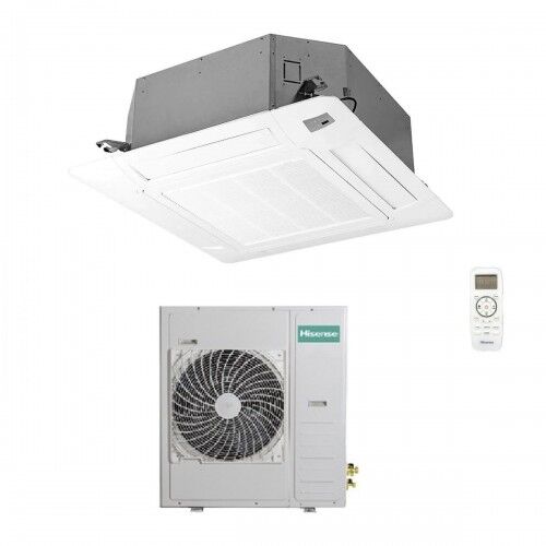 Hisense Mono Split Cassetta 90x90 47600 Btu AUC140UR4RKC8 AUW140U6RN8-T Turbo Climatizzatore Trifase 380 v R-32 WiFi Opz