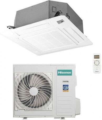 Hisense Mono Split Cassetta 90x90 34000 Btu AUC105UR4RKC8 AUW105U4RK7 Super Climatizzatore Monofase 220 v R-32 WiFi Opz