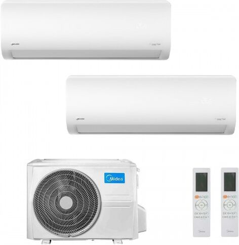 Midea Dual Split 12+12 Btu Xtreme Pro GREEN M3OG-21HFN8-Q MSAGBU-12HRFN8/GR MSAGBU-12HRFN8/GR Condizionatore WiFi 3.5+3.5 kW