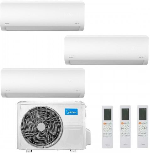 Midea Trial Split 9+9+9 Btu Xtreme Pro GREEN M3OG-21HFN8-Q con 3 unità MSAGBU-09HRFN8/GR Condizionatore R-32 WiFi 2.5+2.5+2.5 kW