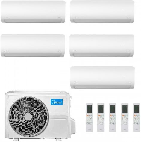 Midea Penta Split 9+9+9+12+12 Btu Xtreme Pro GREEN M5OE-42HFN8-Q 3X MSAGBU-09HRFN8/GR + 2 MSAGBU-09HRFN8/GR Condizionatore R-32