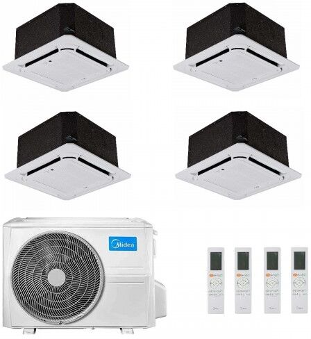 Midea Quadri Split 12+12+12+12 Btu Cassetta M5OE-42HFN8-Q con 4 unità MCA3U-12HRFNX(GA) Condizionatore R-32  A++ A+