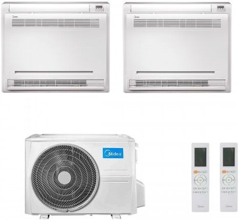 Midea Dual Split 12+12 Btu Pavimento Console M3OG-21HFN8-Q MFA2U-12HRFNX(GA) MFA2U-12HRFNX(GA) Condizionatore R-32