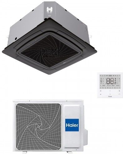 Haier Mono Split 18000 Btu Cassetta 620 Nero 5.0 kW AB50S2SC2FA(H)-N 1U50S2SJ2FA-2 Condizionatore WiFi Inverter R-32