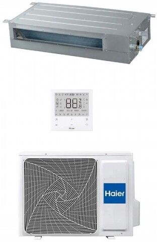 Haier Mono Split 12000 Btu Canalizzato Slim Bassa Prevalenza 3.5 kW AD35S2SS1FA(H) 1U35S2SM1FA Condizionatore WiFi R-32