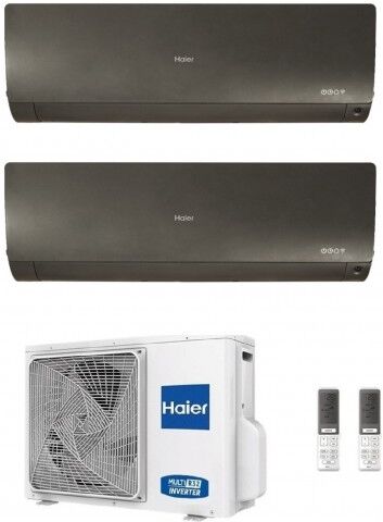 Haier Dual Split 15+15 Btu Flexis Plus Nero WiFi 4.2+4.2 kW 2U50S2SM1FA-3 AS42S2SF1FA-MB3 AS42S2SF1FA-MB3 Condizionatore R-32