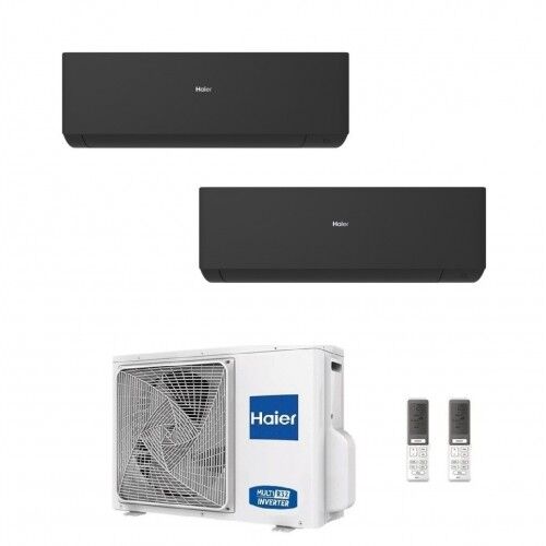 Haier Dual Split 7+7 Btu Expert Nero WiFi 2.0+2.0 kW 2U40S2SM1FA AS20XCAHRA-MB AS20XCAHRA-MB Condizionatore R-32