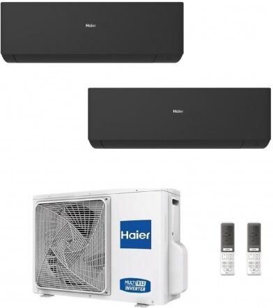 Haier Dual Split 7+15 Btu Expert Nero WiFi 2.0+4.2 kW 2U50S2SM1FA-3 AS20XCAHRA-MB AS42XCAHRA-MB Condizionatore R-32