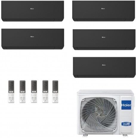 Haier Penta Split 7+7+7+7+7 Expert Nero 5U90S2SS5FA 5X AS20XCAHRA-MB Condizionatore WiFi 2.0+2.0+2.0+2.0+2.0 kW R-32