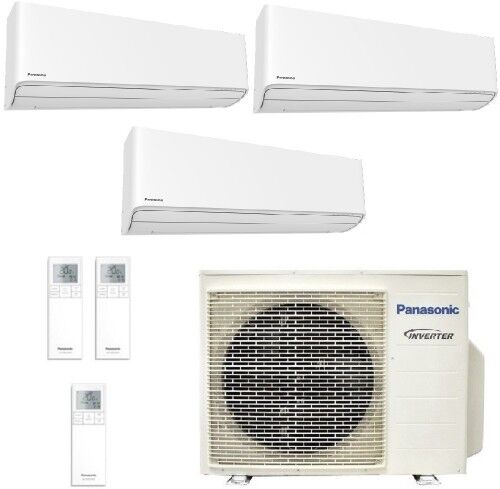 Panasonic Trial Split 7+7+9 CU-3Z52TBE CS-Z20ZKEW CS-Z20ZKEW CS-Z25ZKEW Condizionatore 2.0+2.0+2.5 kW Z Etherea Bianco WiFi R-32