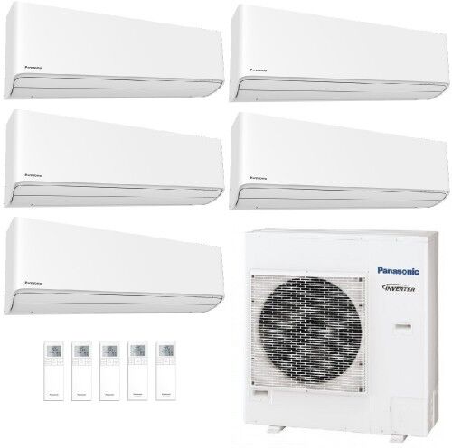 Panasonic Penta Split 7+7+7+7+12 CU-5Z90TBE Parete Serie Z Etherea WiFi Condizionatore 2.0+2.0+2.0+2.0+3.5 kW Bianco