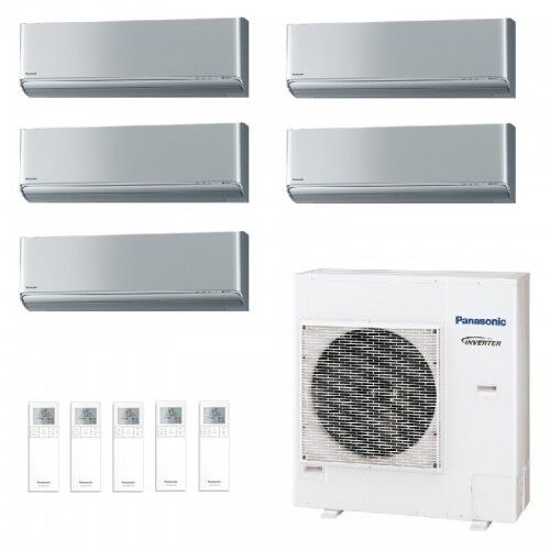 Panasonic Penta Split 12+12+12+12+12 CU-5Z90TBE Parete Serie XZ Etherea WiFi Condizionatore 3.5+3.5+3.5+3.5+3.5 kW Argento