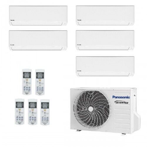 Panasonic Penta Split 12+12+12+12+12 CU-5Z90TBE Parete Serie TZ Compatta WiFi Condizionatore 3.5+3.5+3.5+3.5+3.5 kW Bianco