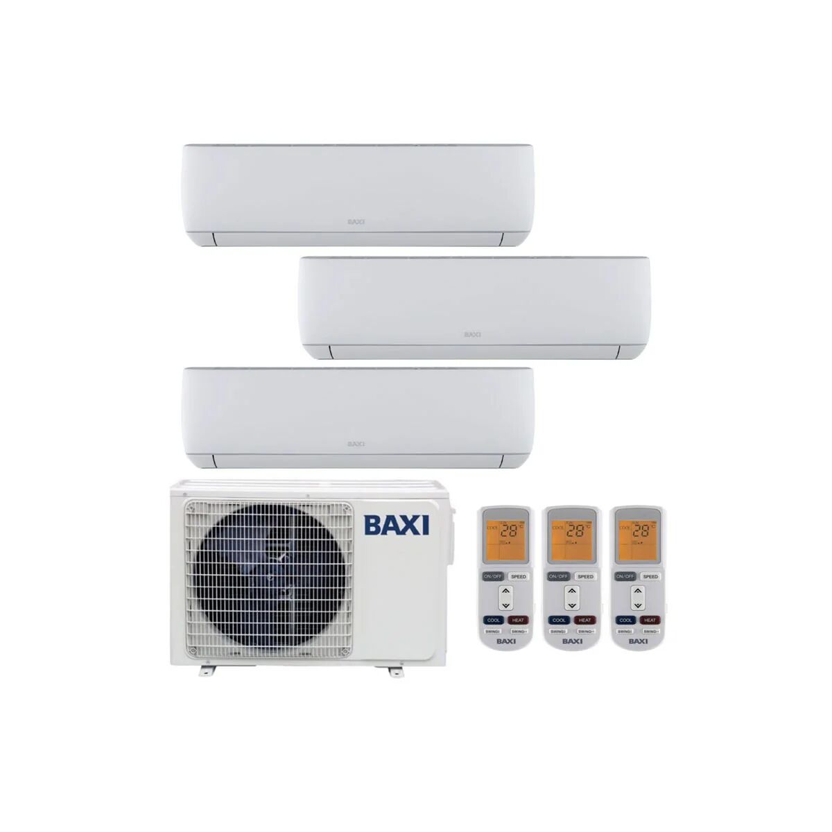 Condizionatore Baxi Astra Trial Split 12000+12000+12000 Btu Inverter R32 Lsgt70-3M A++ (LSG70-3M 12+12+12)