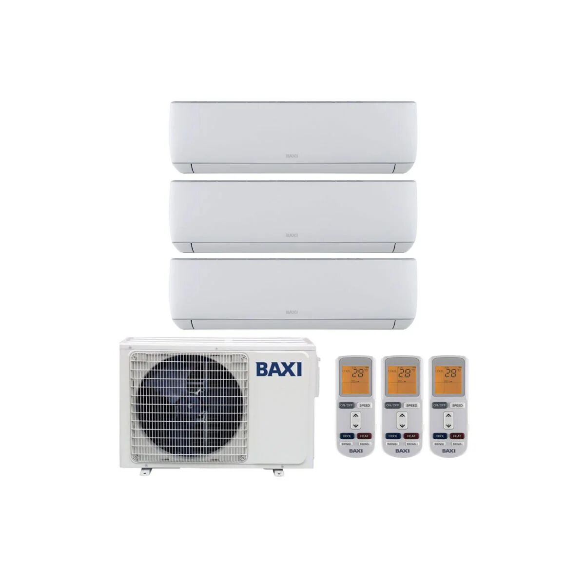 Condizionatore Baxi Astra Trial Split 9000+9000+9000 Btu Inverter R32 Lsgt60-3M A++ (LSGT60-3M 9+9+9)